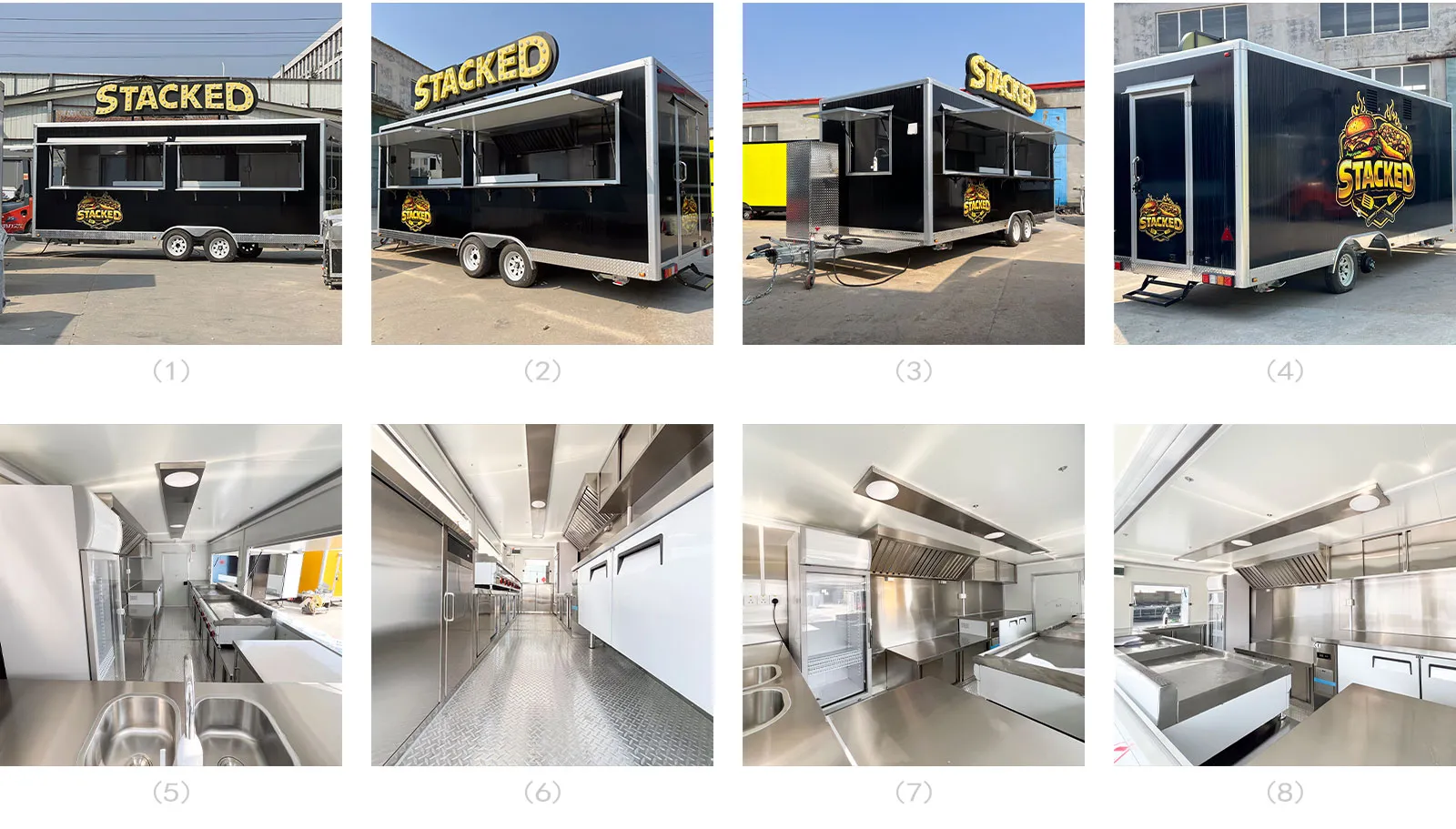 Ice Cream Outdoor Food Trailer Kitchen