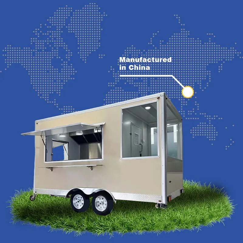 Hot Dog Square Mobile Kitchen Food Trailer