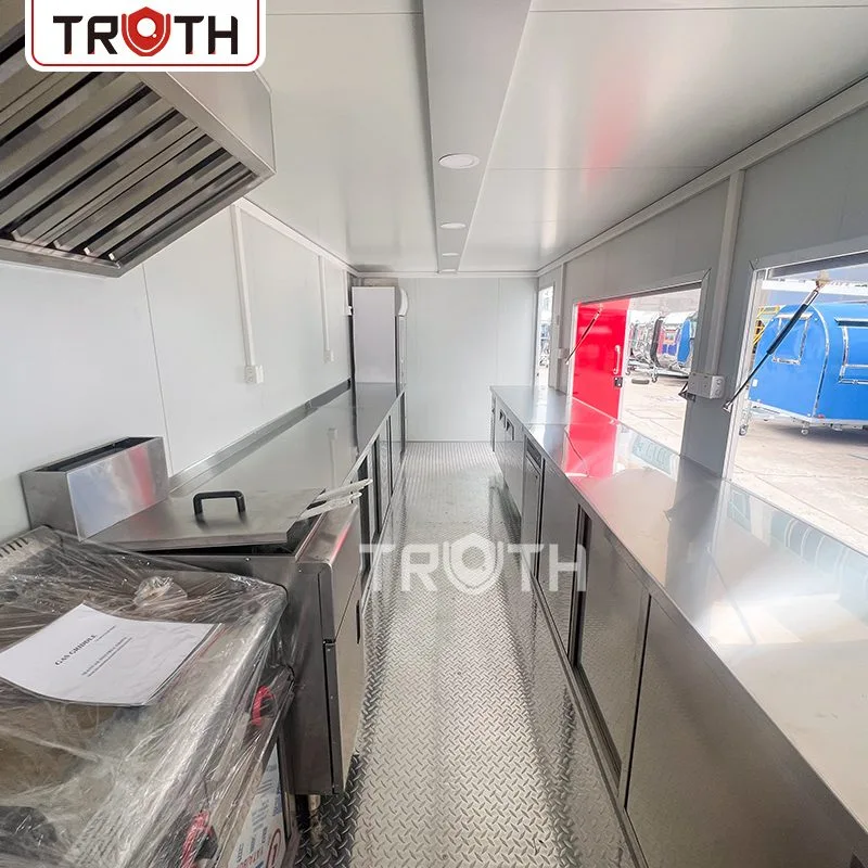 Square Food Trailer With Bathroom